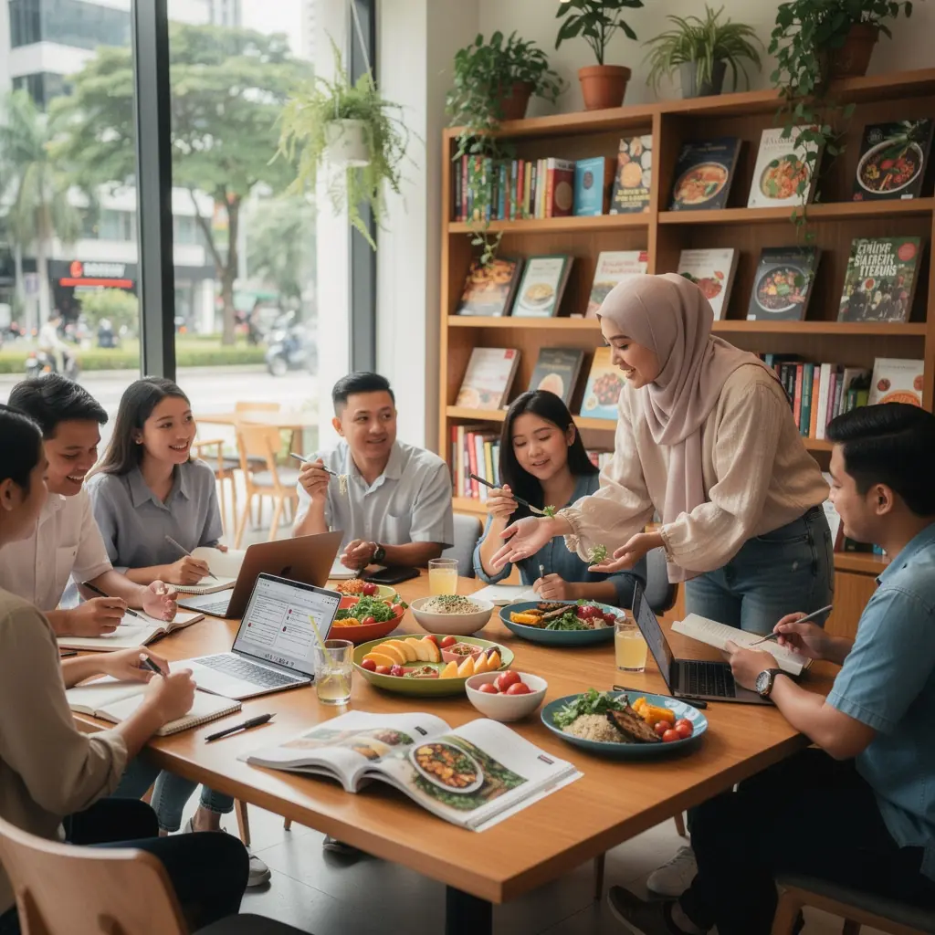 A close-up of a hearty salad with quinoa, greens, and a drizzle of olive oil.